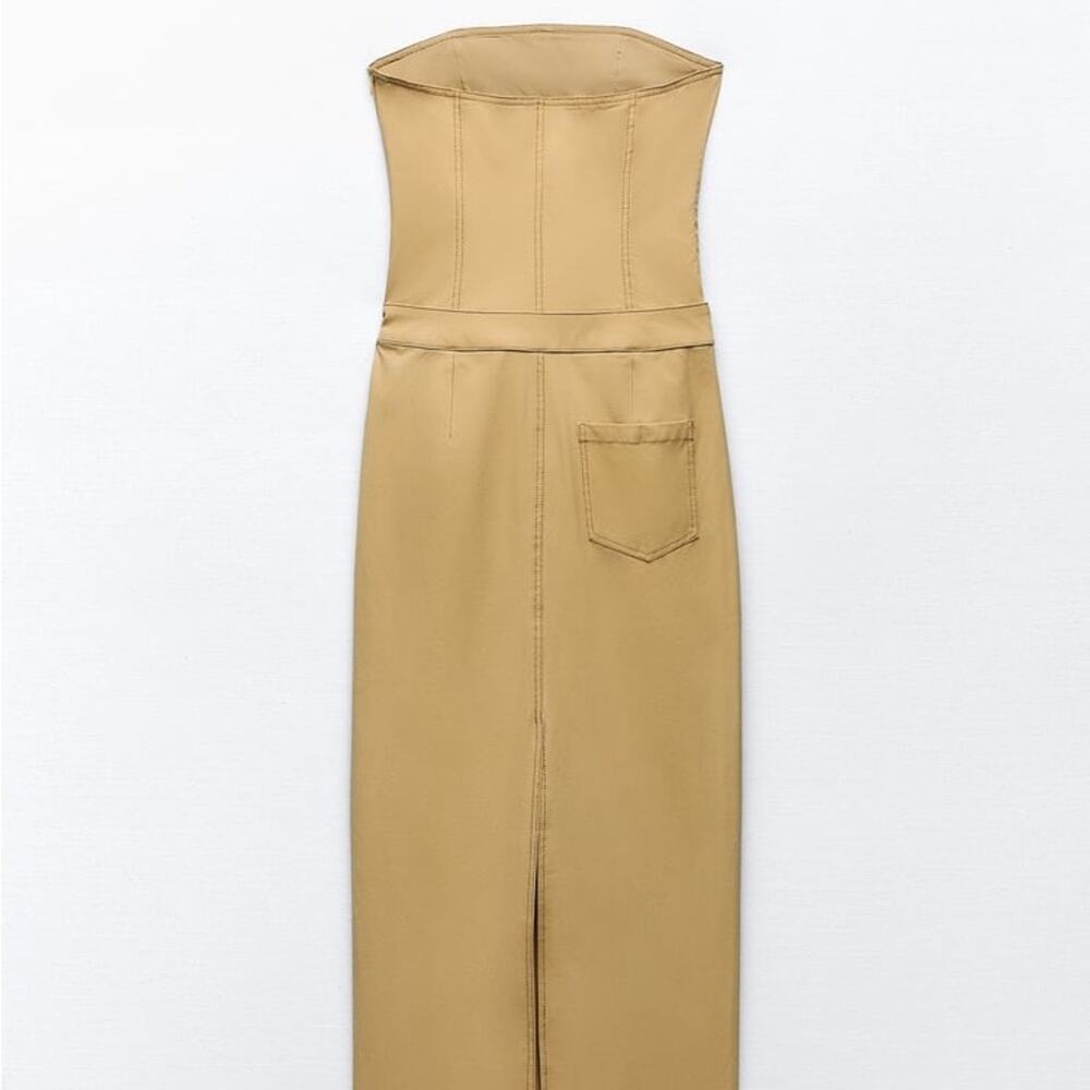 ZARA STRAPLESS DRESS - Picture 6 of 7
